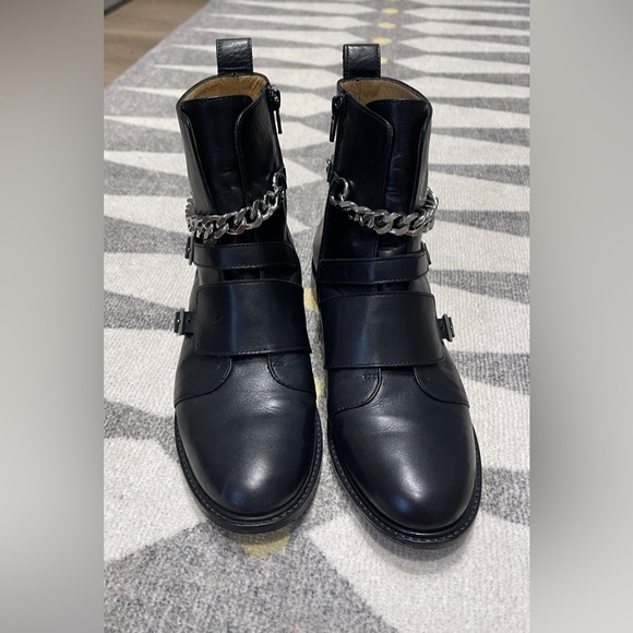 MAJE Leather ankle boots with silver hardware - Picture 2 of 9